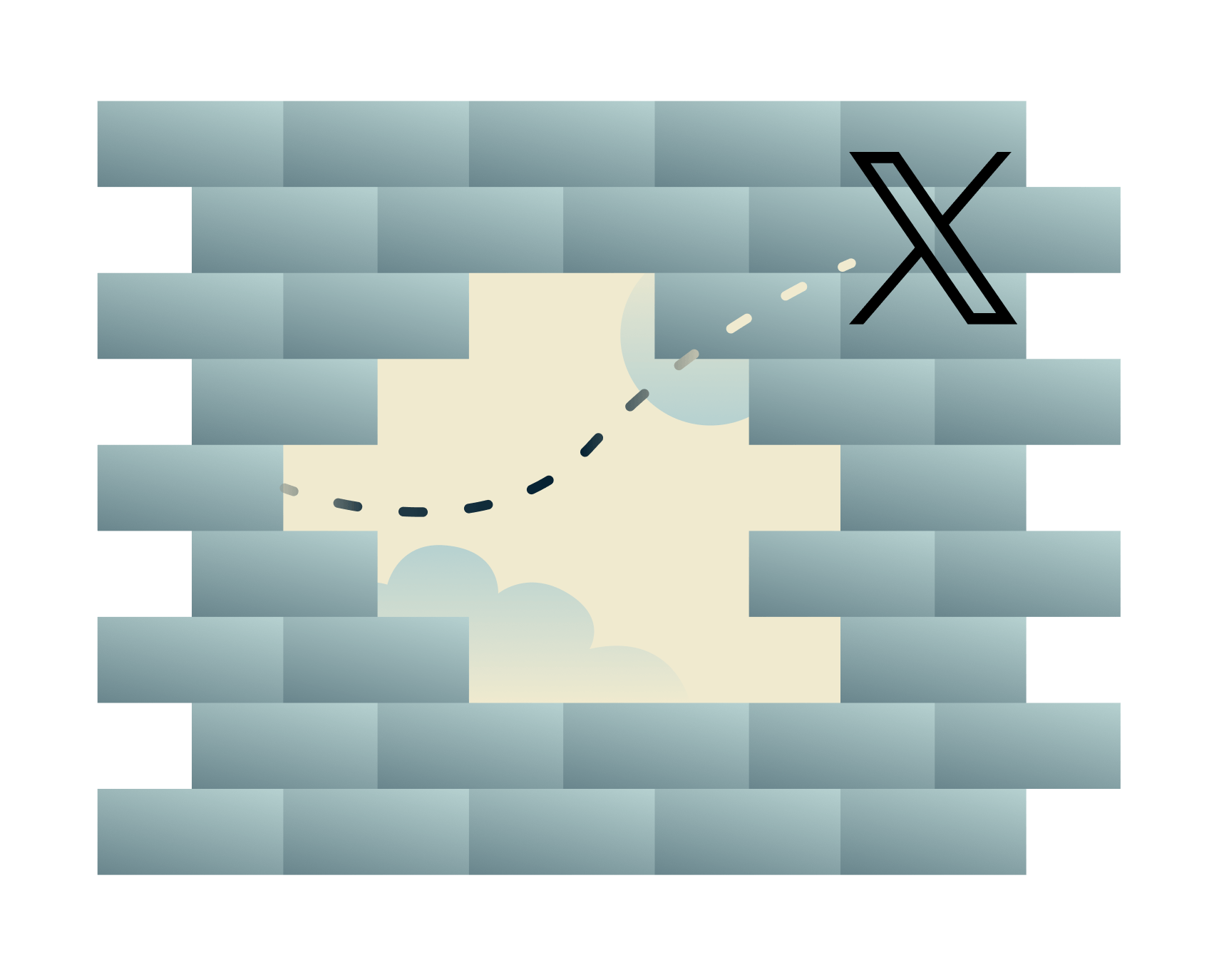 Twitter birds tweeting over a firewall: Use a VPN to unblock Twitter anywhere.