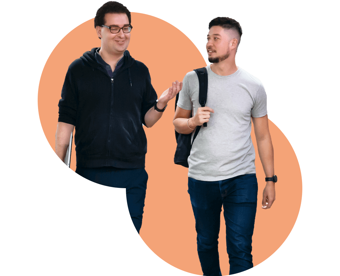 ExpressVPN employee talking to a colleague