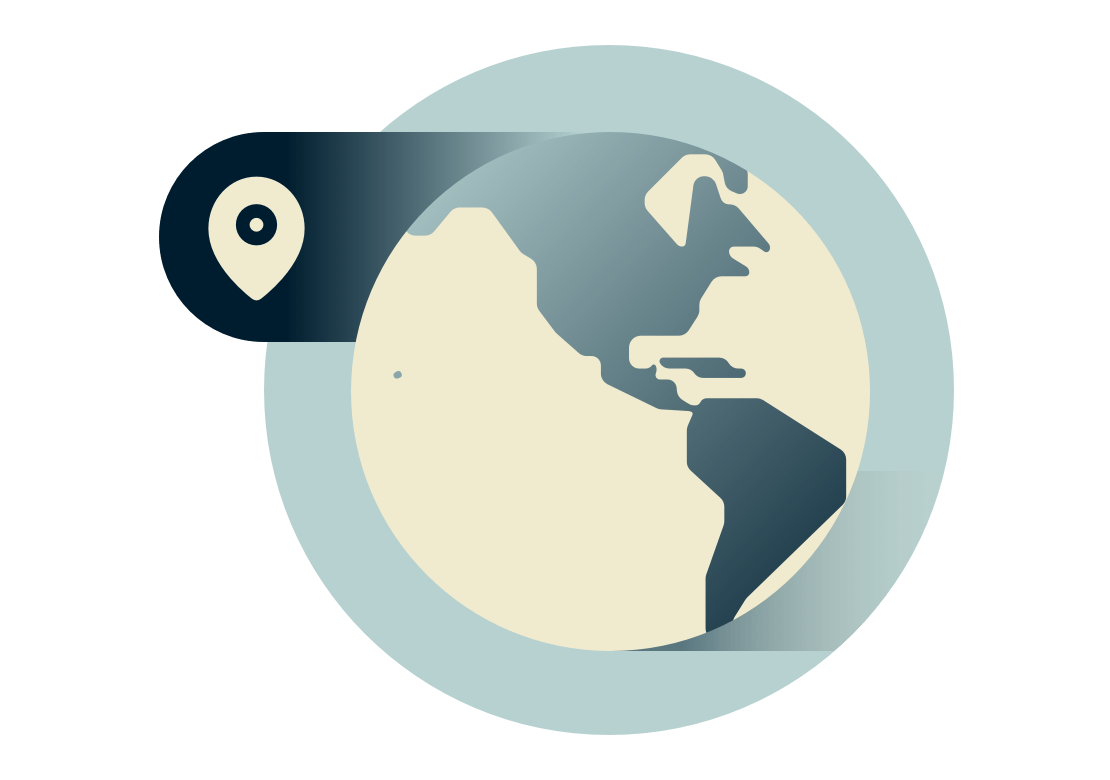 Du kan bruge en VPN overalt på kloden, herunder Nord- og Sydamerika.