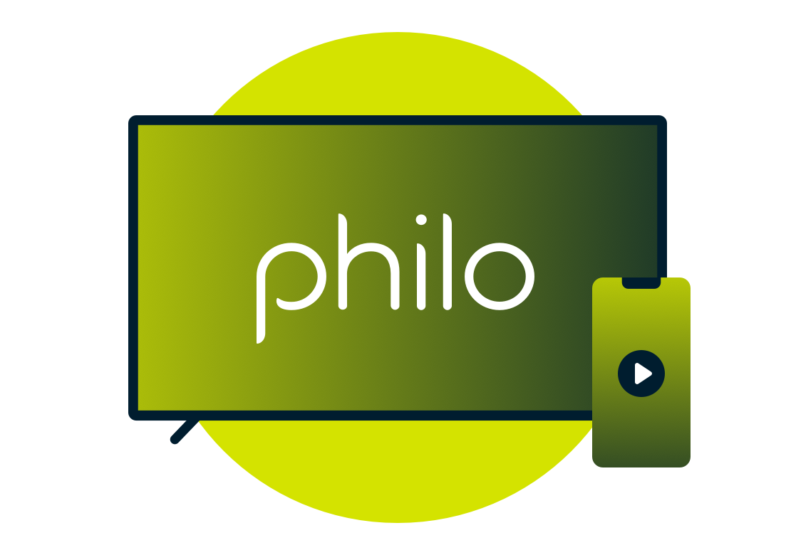 Television and smartphone with Philo logo.