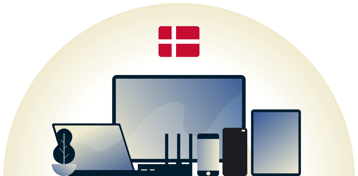 Denmark VPN protecting a variety of devices.
