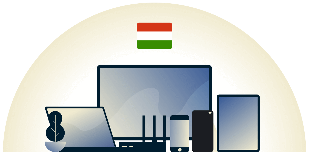 Hungary VPN protecting a variety of devices.