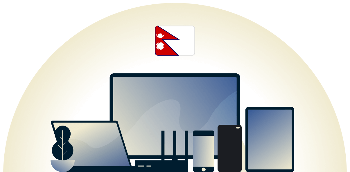 Nepal VPN protecting a variety of devices.