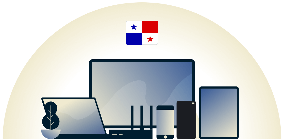 Panama VPN protecting a variety of devices.